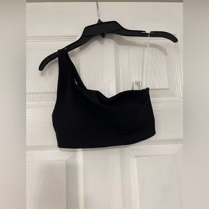 Lululemon Ribbed Nulu Asymmetrical Yoga Bra Light Support (A/B Cup) - Black